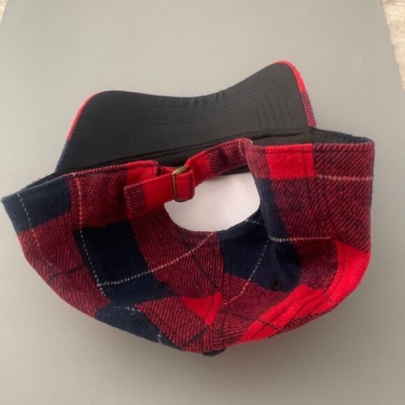 Red  Plaid Buffalo Check Hat - Picture 2 of 4